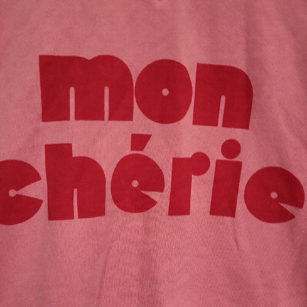 Pink 'Mon Chérie' Sweatshirt (coral color) - Picture 3 of 7